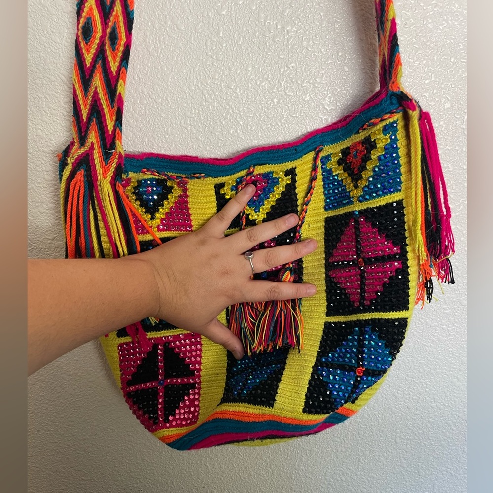 Colorful bohemian purse
